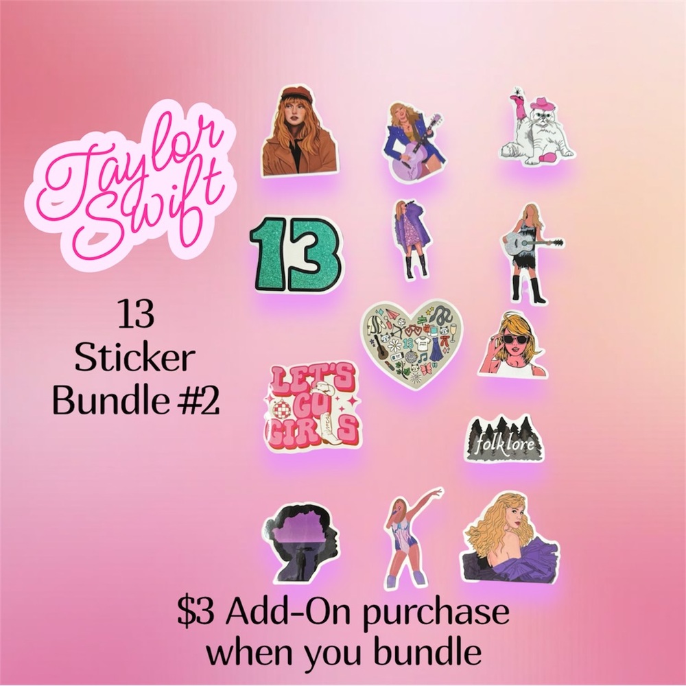 $3 Add-On 🆕Taylor Swift Sticker Bundle #2